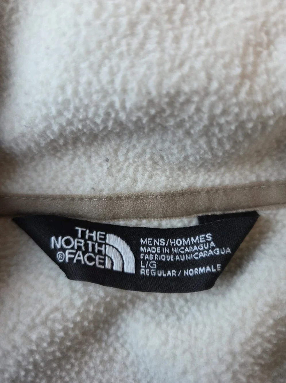 The North Face Mens Denali Black and White Fleece Jacket size Large